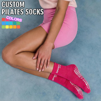 Chaussettes de yoga et de Pilates antidérapantes BiLu Factory Direct, chaussettes de barre antidérapantes personnalisées avec étiquette privée, faible MOQ, vente en gros
