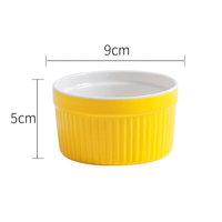 Wadah Keramik Putih WLD Ukuran 3.5 Inci, 6 Oz, Porselen Bulat, Dapat Digunakan Untuk Salad, Kacang, Makanan Penutup, Puding