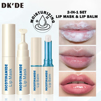 Hydratation biologique Baume à lèvres naturel imperméable hydratant hydratant à la vitamine E Ensemble de baume à lèvres et de masque 2 en 1