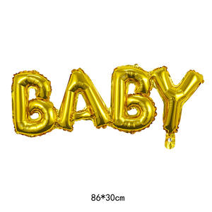 Nouvelle décoration de fête d'<span class=keywords><strong>anniversaire</strong></span> <span class=keywords><strong>gonflable</strong></span> lettres jointes garçon ou fille bébé ballons en aluminium - Product Image 2