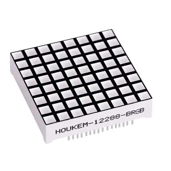 HOUKEM-12288-ARGB 1.2 بوصة مربعة نقطة شاشة عرض مصفوفة 8x8 RGB أدى مصفوفة 32x32mm