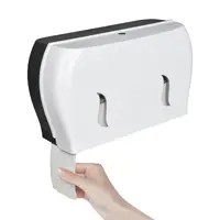 Beyaz plastik banyo duvar çift mini tuvalet kağıdı kağıt havluluk tutucu