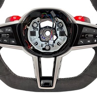 Volant en cuir pleine fleur avec garniture argentée pour BMW G05 G06 G20 G22 G30 G31 M2 G87 M3 G80 M4 G82 M5 F90 F97 M340i