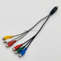 6 RCA zu 10 Pin Din Composite-Video Kabel