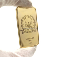 Dorure personnalisée commémorative de haute qualité plaquée en couches 1 oz 24k lingot de métal Réserve fédérale copie lingots de métal souvenir