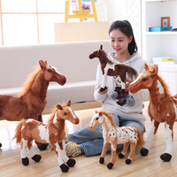 Mignonne Grande Simulation Cheval de Sudation Poupée en Peluche Poupée Cadeau d'Anniversaire Fille