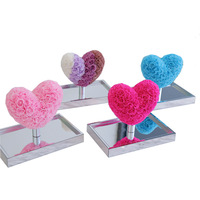 Boîte cadeau en acrylique 3D avec fleurs séchées et conservées, rose éternelle, battement de cœur, Saint-Valentin, fête des mères