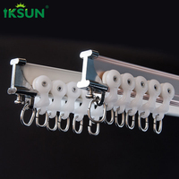 Rail de rideau flexible pliable en aluminium ultra mince et robuste IKSUN pour hôtel