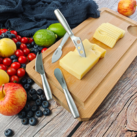 Jun Qin Ensemble de couteaux à fromage portables Mini outils de cuisine en acier inoxydable avec CP-7610-2 à beurre durable