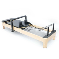 Reformer Pilates en bois de hêtre à trapeze complet, directement de l'usine, couleur personnalisée, cuir microfibre, Cadillac Pilates pour studio professionnel