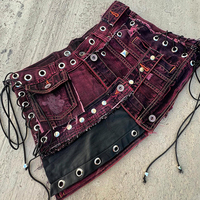 DIZNEW Vêtements pour dames Ensemble de 2 jeans en gros 2024 Nouveautés Jeans de style punk Jupes courtes et hauts courts pour femmes