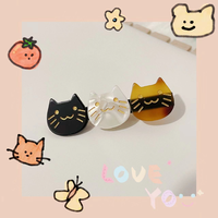 Barrettes à cheveux pour enfants en alliage et acétate Ume Cute Cat, pince à bec de canard à paillettes dégradées, accessoires Kawaii pour fête