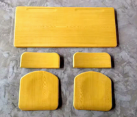 Juego de Sillas y Mesa Escolar de Madera Prensada Qinfeng, Una Mesa y Dos Sillas, 110x45cm 385x373mm, Ecológico y Cómodo