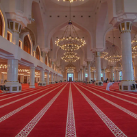 Tapis de prière musulman tufté sur mesure, écologique, en nylon imprimé, pour mosquée, tapis mural de mosquée
