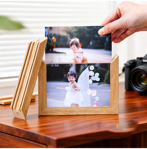 Cadre <span class=keywords><strong>photo</strong></span> magnétique <span class=keywords><strong>en</strong></span> bois massif à ouverture frontale et boîte de rangement pour films Instax Mini et Polaroid 2x3 - Product Image 4
