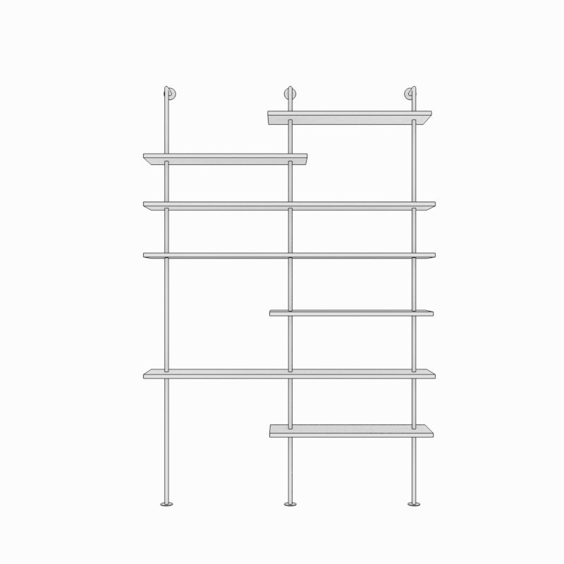 Tablero negro de una sola capa largo 150 profundo 25 alto 230cm