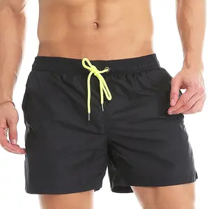 100% Nylon Custom Logo and Printing Men's Blank beach shorts men running shorts mesh lining Board Swimwear shorts for men