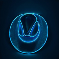 Cappello da Cowboy/Cowgirl Luminoso a LED Colorato per Adulti, per Feste di Halloween e Natale, in Feltro, Colore Personalizzabile