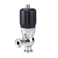 Vanne de sécurité sanitaire mini SS304 SS316L 1/4" DN25-100 Tri-Clamp à soudure manuelle pour le soulagement de la pression d'eau pour l'industrie alimentaire et des boissons