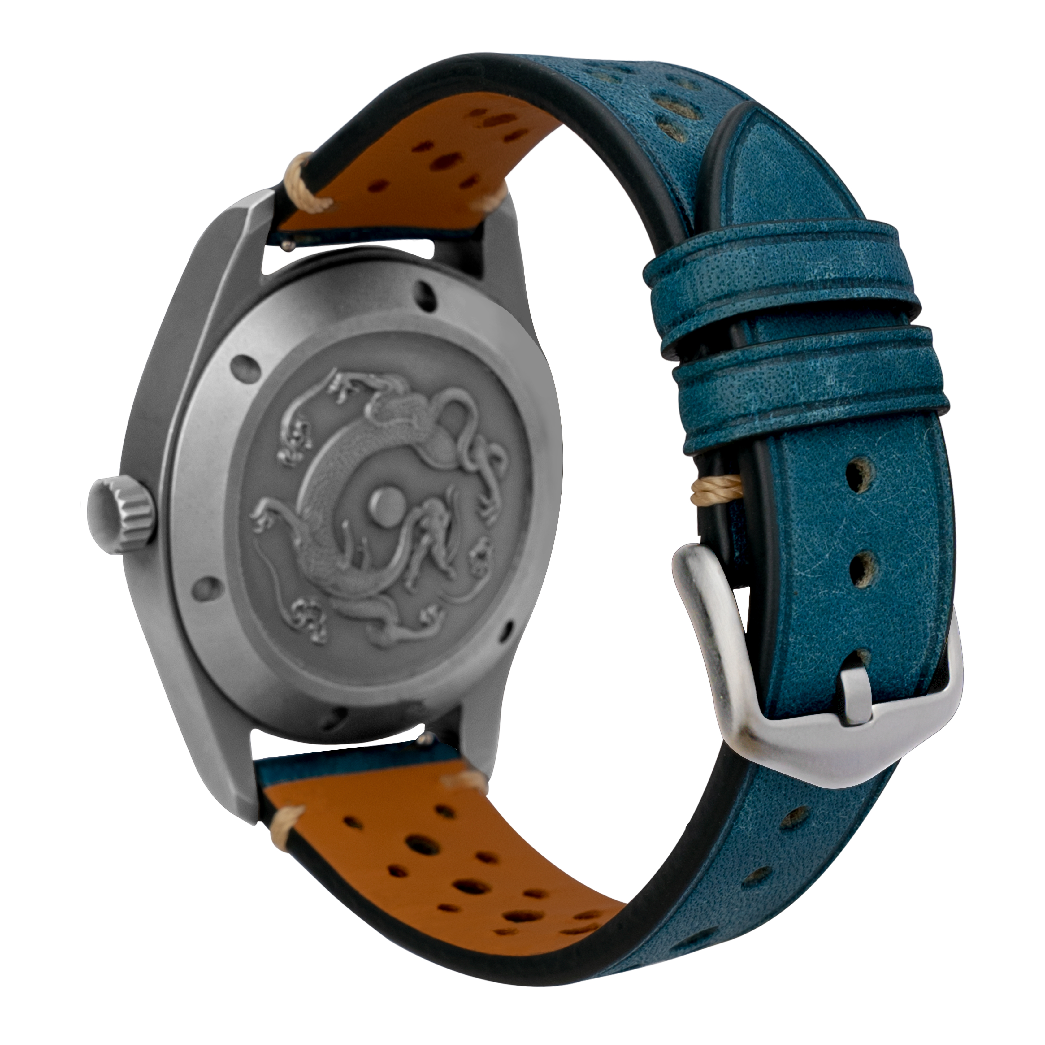Blue-silver buckle #276