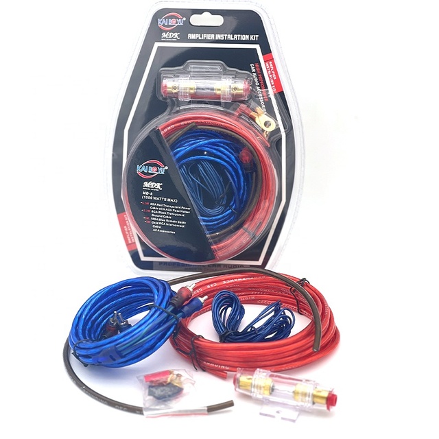 1500W Car Amplifier Installation Wiring Kit 10ga Power Cable Car Cable Kit Car Audio Subwoofer Cable Set
