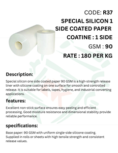 R K Enterprise R37 Specialized 1-Side Silicone Coated Release <b>Paper</b> | Durable Non-Stick Surface Packaging Medical Supplies - Product Image 4