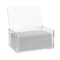 Boîte en acrylique transparente sur mesure avec logo et couvercle à charnières, design moderne pour une utilisation en extérieur