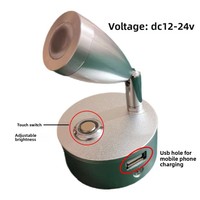 12V/24V LED RV & Yacht liseuse moderne sortie USB 1W/3W tuyau universel projecteur monté en Surface applique murale alimentation cc