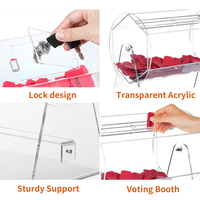 Boîte de tirage à loterie personnalisée en acrylique transparent avec roue rotative, cage à loterie verrouillable et poignée