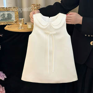 All'ingrosso <span class=keywords><strong>elegante</strong></span> vestito da bambina con Peter Pan collare e fiocco principessa festa di matrimonio matrimonio vestito di compleanno per le ragazze 1-12 anni - Product Image 6