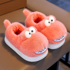 Pantoufles d'Intérieur Douces en Peluche d'Hiver Chaudes pour Enfants, Motif Animal Crocodile Unisexe, Moelleuses pour Enfants - Product Image 6