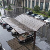 Abri de voiture moderne en aluminium, résistant au vent fort, pour 2 véhicules, vente directe d'usine professionnelle