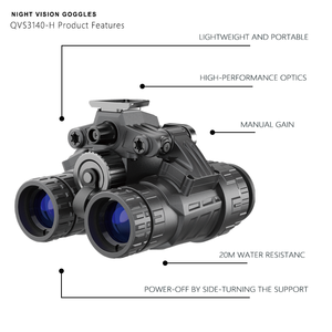 Gafas de Visión Nocturna QCNV QVS3140-<span class=keywords><strong>H</strong></span> FOM2200+ Gen3 con Tubo Intensificador de Imagen, Suministro OEM ODM para Observación y Patrullaje en Condiciones de Poca Luz - Product Image 5