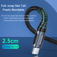 Cable de Carga SAMZHE de 2m, 66W, USB-A a Tipo-C, Carga Rápida de 6A, Cable de Datos Trenzado para iPhone, iPad, Banco de Energía y Dispositivos USB-C