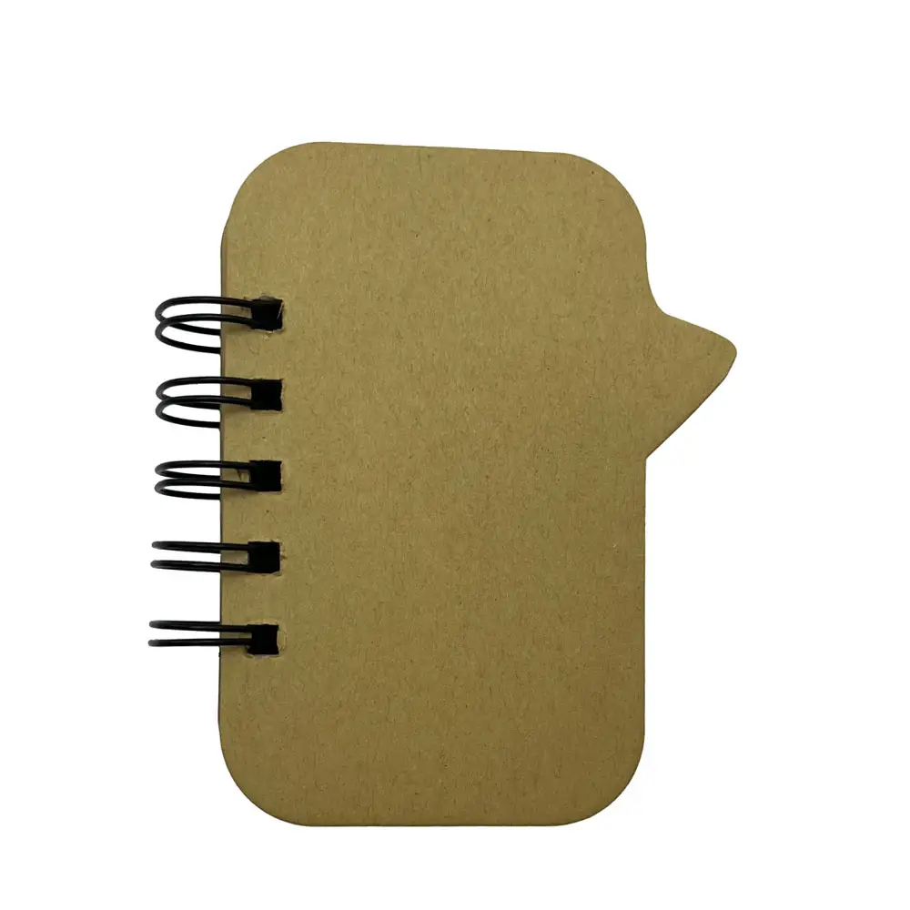 High quality Eco friendly hard cover CMYK printing recycled kraft cover A5 notebook with sticky note and pen