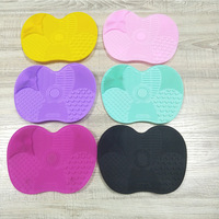 Tampon nettoyant pour brosse cosmétique en silicone pratique pour le maquillage avec outil de gel de lavage pour le nettoyage des brosses