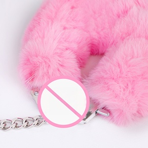 Regolabile in metallo di spessore peluche manette giocattoli del sesso oggetti di scena con chiave braccialetto Bondage ingranaggio per la moderazione e la tortura - Product Image 3