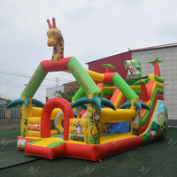 Centre de location de châteaux gonflables Profit Giraffe - Château gonflable toutes saisons avec obstacles et toboggan en spirale