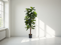 Ficus Lyrata réaliste, grand arbre artificiel en pot, verdure bionique décorative pour le salon, le meuble TV, le sol