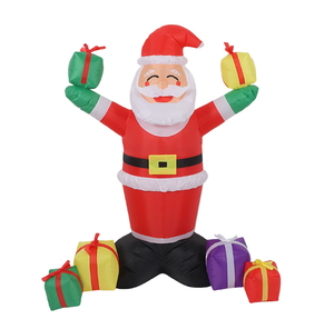 ซานตาคลอสเป่าลมขนาด 1.5 เมตร ถือถุงของขวัญ ของตกแต่งคริสต์มาสกลางแจ้งใหม่สำหรับงานปาร์ตี้วันหยุด ของประดับตกแต่งสวน - Product Image 6