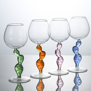 Bicchiere da vino <span class=keywords><strong>rosso</strong></span> calice a forma di <span class=keywords><strong>cactus</strong></span> nordico personalizzato all'ingrosso bicchiere da vino con stelo di <span class=keywords><strong>cactus</strong></span> colorato creativo - Product Image 4