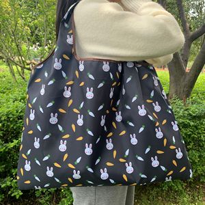 กระเป๋าช้อปปิ้งแบบ<span class=keywords><strong>พับ</strong></span>ได้ ไนลอน ขนาดใหญ่ ปี 2023  แบบกำหนดเองได้ ราคาถูก ใช้ซ้ำได้ กันน้ำ  สำหรับใส่ของชำ  รับน้ำหนักได้มาก - Product Image 5