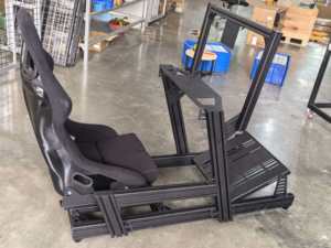Silla Gaming con Chasis para Simulación de Carreras, Asiento Tipo Bucket Estándar para un Solo Monitor, Cabina de Simulación de Carreras para Interiores y Exteriores, Color Metálico Personalizable - Product Image 3