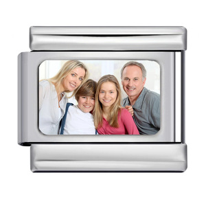 Personalized Photo Frame Modular Titanium Steel <b>Watch</b> Strap Bracelet 10x9mm Flower Design Unisex Gift Jewelry - Product Image 3
