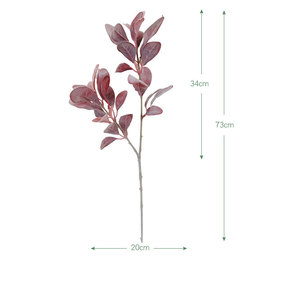 Stelo verde artificiale finto agnelli rami verdi foglie <span class=keywords><strong>di</strong></span> <span class=keywords><strong>orecchio</strong></span> per la casa matrimonio fai da te composizione floreale - Product Image 6