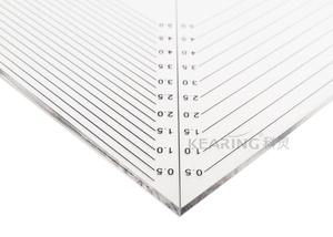 Kearing Acrylic cứng nhắc nhựa Set vuông chấm điểm tam giác 40cm thước đo góc cho việc tạo ra góc độ cho thiết kế thời trang # T046 - Product Image 5