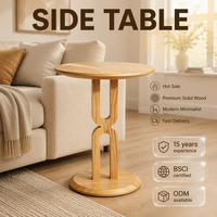Table basse d'appoint en bois durable avec structure métallique mobile, multifonctionnelle pour salon, 40*40*48