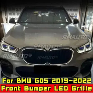 LED Front Grill for BMW X5 G05 2019-2022 Car Front Racing Grille Body Kit <b>ABS</b> Plastic Front Bumper LED Grille Car Accessories - Product Image 2