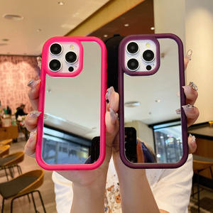 Funda estilo coreano para iPhone 15 Pro Max, compatible con 14/13, con espejo de maquillaje simple, marco para fotos, a prueba de golpes y protectora. - Product Image 2