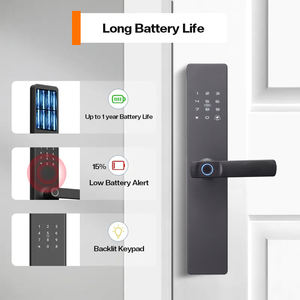 オールインワンカード無料亜鉛合金指紋スマートロックAPP制御付きハッキング防止暗号化アルミドア用高速ロック解除 - Product Image 3